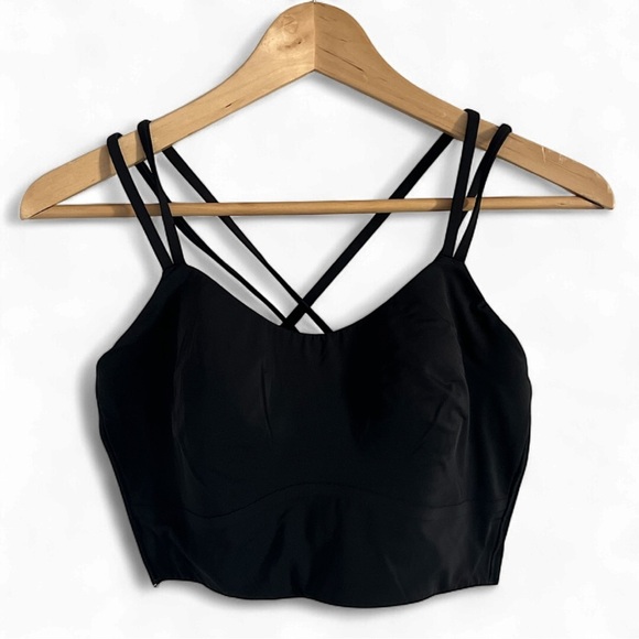Lululemon Like a Cloud Athletics Black Strappy Sports Bra - Picture 1 of 3